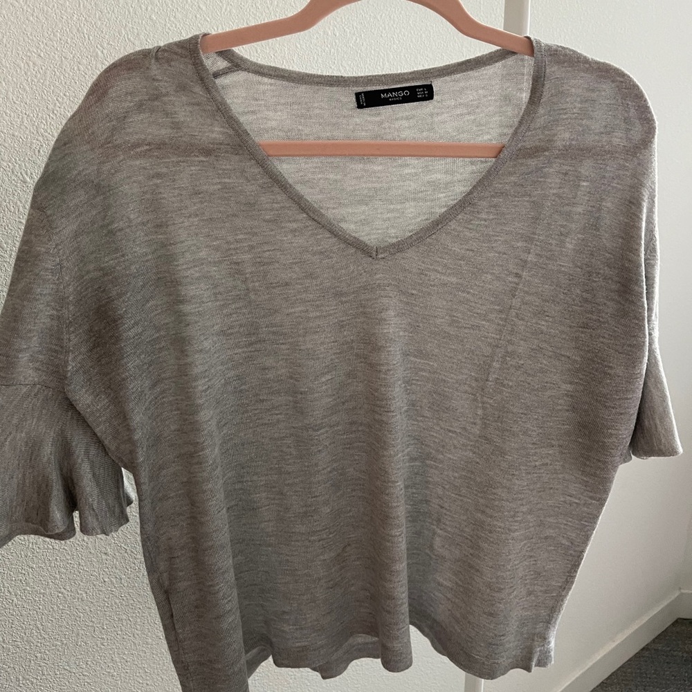 MANGO grey top